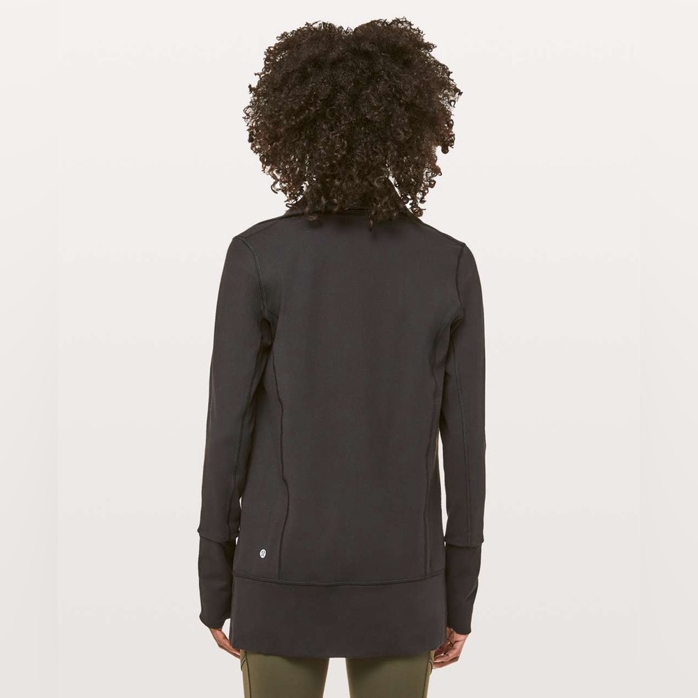 Lululemon In Stride Black Full Zip Workout Jacket with Thimbholes Size 6 - Picture 2 of 2